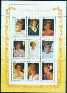 Afghanistan-1997 Princess Diana in Memoriam MS