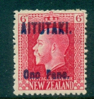 Aitutaki-1913-16-Opt-on-NZ-6d-MLH