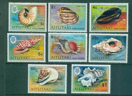 Aitutaki-1974-75-Shells-asst-MLH-Lot55318