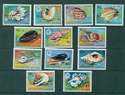 Aitutaki-1974-Shells-to-1-12-MUH-MLH-lot30970