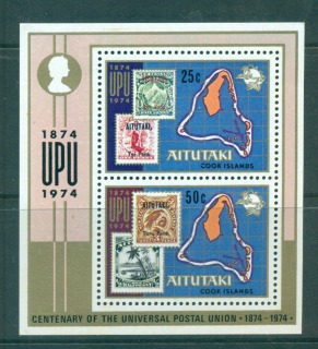 Aitutaki-1974-UPU-Centenary-MS-MUH-Lot55317