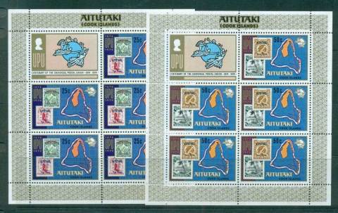 Aitutaki-1974-UPU-Centenary-Sheetlets-label-MUH-lot56485
