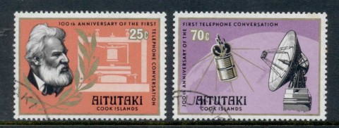 Aitutaki-1977-Telephone-Centenaary-FU