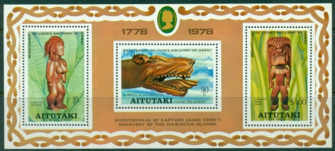 Aitutaki-1978-The-200th-Anniversary-of-the-Discovery-of-Hawaii-MS-MUH