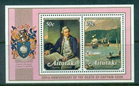 Aitutaki-1979-Capt-Cook-Death-Bicentennial-MS-MLH