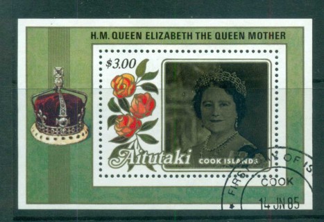 Aitutaki-1985-Queen-Mother-85th-Birthday-3-MS-FU-lot70878
