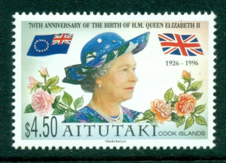 Aitutaki-1996-QEII-70th-Birthday-MUH-Lot29998