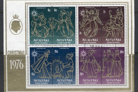 Aitutaki-1976-Xmas-MS-FU