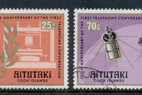 Aitutaki-1977-Telephone-Centenaary-FU