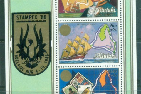 Aitutaki-1986-AUSIPEX-opt-Stampex-MS-MUH