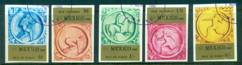 Isle-of-Pabay-1968-Summer-Olympics-Mexico-IMPERF-CTO