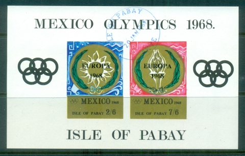 Isle-of-Pabay-1968-Summer-Olympics-Mexico-MS-CTO