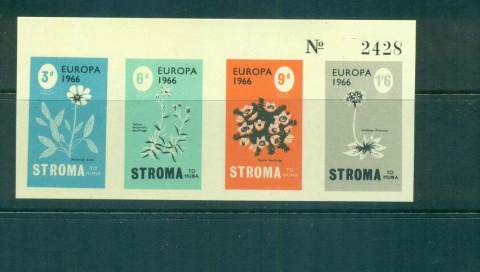 Stroma 1966 (29 Sept) Europa 4v MS off white paper Imperf