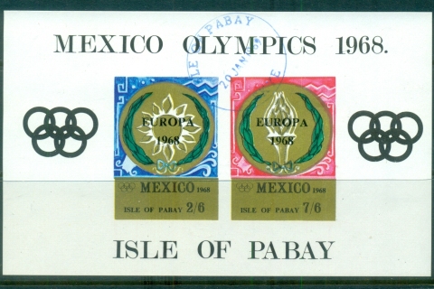 Isle-of-Pabay-1968-Summer-Olympics-Mexico-MS-CTO