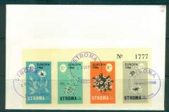 Stroma-1966 (29 Sept) Europa 4v MS off white paper Imperf FDC