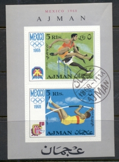 Ajman 1968 Summer Olympics Mexico MS embossed