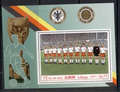 Ajman 1969 Mi#MS84 Famous Athletes German Football MS