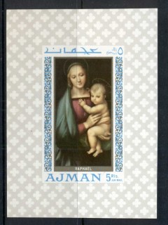 Ajman 1968 Mi#MS66 Madonna Paintings MS