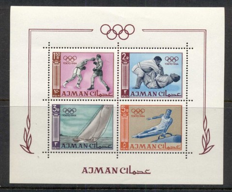 Ajman 1965 Mi#MS2A Summer Olympics Tokyo MS