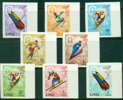 Ajman 1967 Mi#199-206B Winter Olympics Grenoble IMPERF