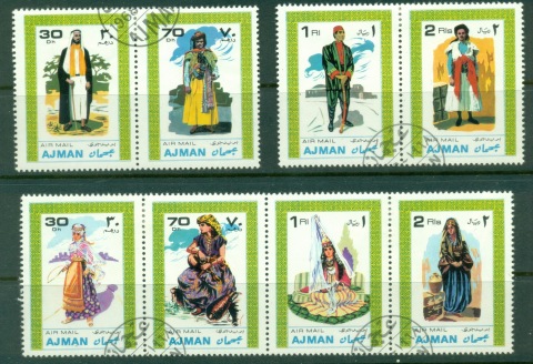 Ajman 1968 Mi#238-245 National Costumes