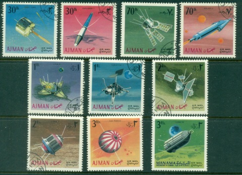 Ajman 1968 Mi#257-266 Space Research