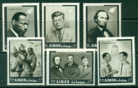Ajman 1968 Mi#289-294 International Year of Human Rights, 20th Anniv. Dec. H.R.