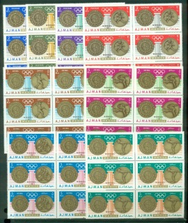 Ajman 1968 Mi#341-348 Summer Olympics Mexico City blocks 6