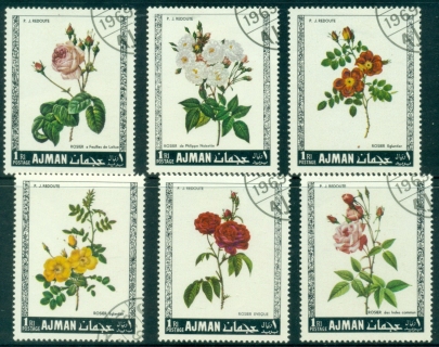 Ajman 1969 Mi#405-410 Flowers, Roses