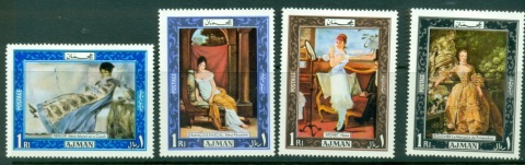 Ajman 1969 Mi#430-433 Paintings of Women