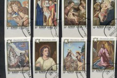 Ajman 1969 Mi#488-495 Xmas paintings IMPERF