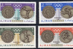 Ajman 1968 Mi#341-344 Summer Olympics Gold Medallists 2r (4v, no airs)