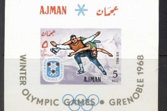 Ajman 1967 Mi#MS18 Winter Olympics Grenoble MS