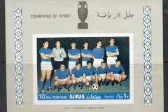 Ajman 1968 Mi#MS56B Champions of Sport Football Top Players MS