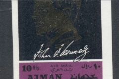 Ajman 1968 Mi#325B JFK Kennedy 5th Death Anniv. IMPERF
