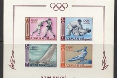 Ajman 1965 Mi#MS2B Summer Olympics Tokyo MS IMPERF