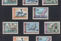 Ajman 1965 Mi#53I-57II Summer Olympics Tokyo, Opt Pan Arab Games