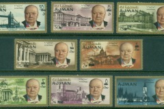 Ajman 1967 Mi#117-124 Winston Churchil Opt. New Currency