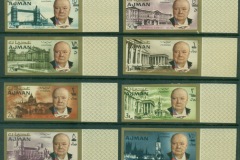 Ajman 1967 Mi#117-124B Winston Churchil Opt. New Currency IMPERF