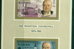 Ajman 1967 Mi#MS10B Winston Churchil Opt. New Currency MS IMPERF