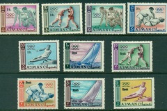 Ajman 1967 Mi#126A-OA Summer Olympics Tokyo Opt. New Currency
