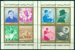Ajman 1967 Mi#MS11-12C JFK Kennedy 50th Birthday 2xMS