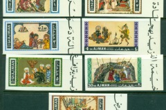 Ajman 1967 Mi#158-164B Paintings by Arab Masters of the 13th Century IMPERF