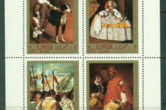 Ajman 1968 Mi#MS22A Paintings by Diego Rodriguez de Silva y Velasquez MS