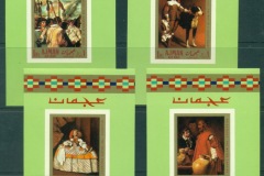 Ajman 1968 Mi#218-221 Paintings by Diego Rodriguez de Silva y Velasquez 4xDLMS