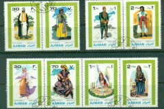 Ajman 1968 Mi#238-245 National Costumes