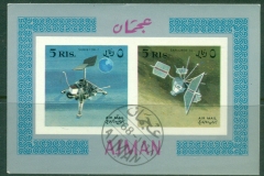 Ajman 1968 Mi#MS35B Space Research MS IMPERF