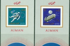Ajman 1968 Mi#MS36-37A Space Research 2xMS Embossed Perfs