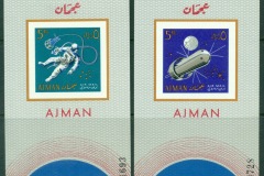 Ajman 1968 Mi#MS36-37B Space Research 2xMS IMPERF