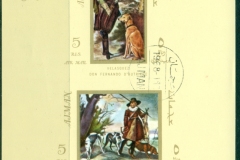 Ajman 1968 Mi#MS38 Paintings of Hunting Dogs MS